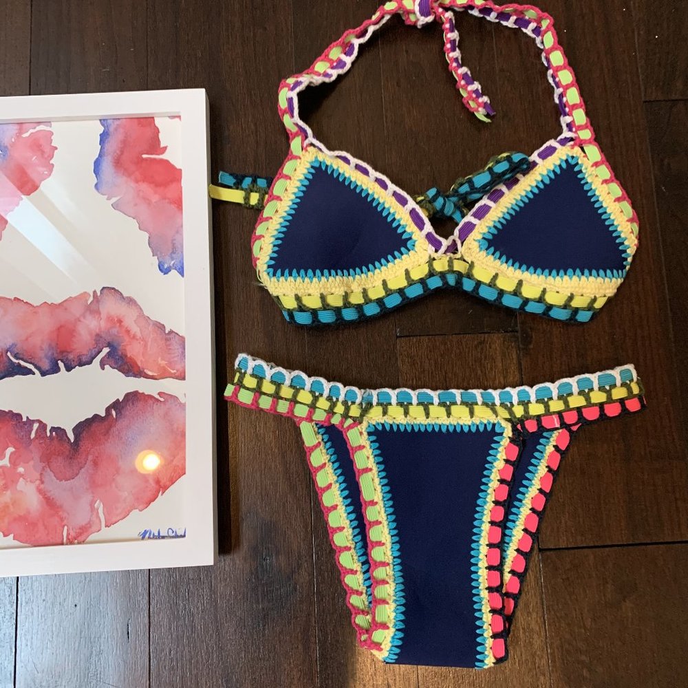 Rainbow Crochet BIKINI Set